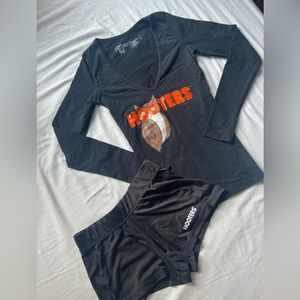 Hooters uniform in black and long sleeve